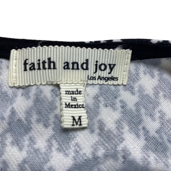 Houndstooth Sleeveless Top By‎ Faith And Joy M Black & White - Picture 6 of 9